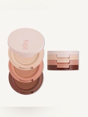 Stackable Neutral Bronzer & Contour Trio - Brown, Tan, Cream